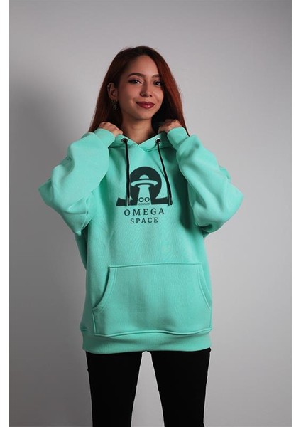 Unisex Oversize Hoodie Omega Gözlük Cosmos Turkuaz fiyatları