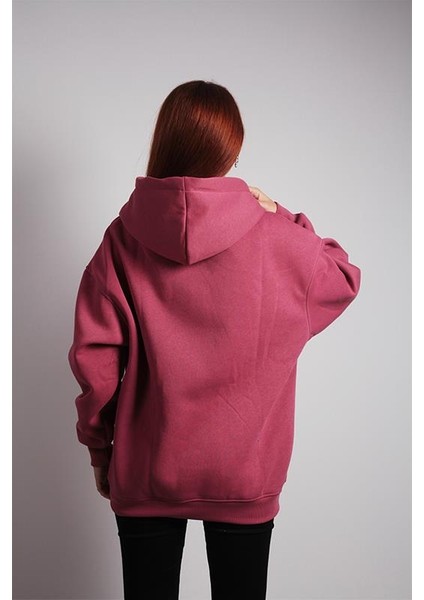 Unisex Oversize Hoodie Dolar Kolyeli Panda Gül Kurusu modelleri