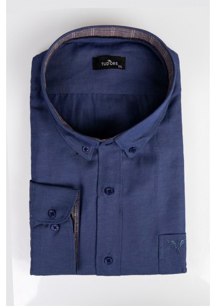 Battal Uzun Kol Düğmeli Yaka Erkek Gömlek BT220008-721 fiyatları