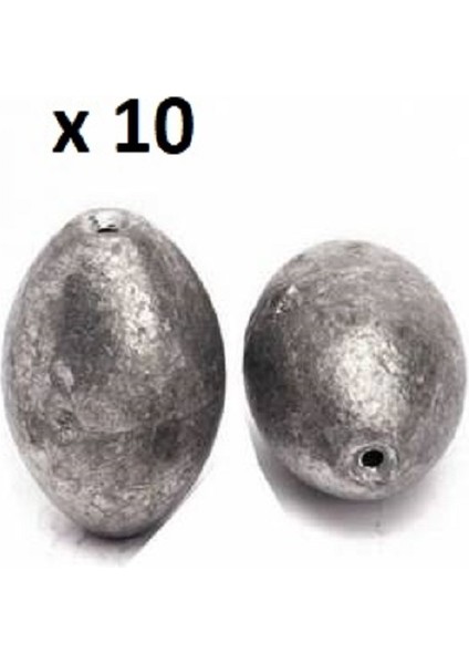 Çapa Zeytin Tipi Olta Kurşunu 10'lu Paket