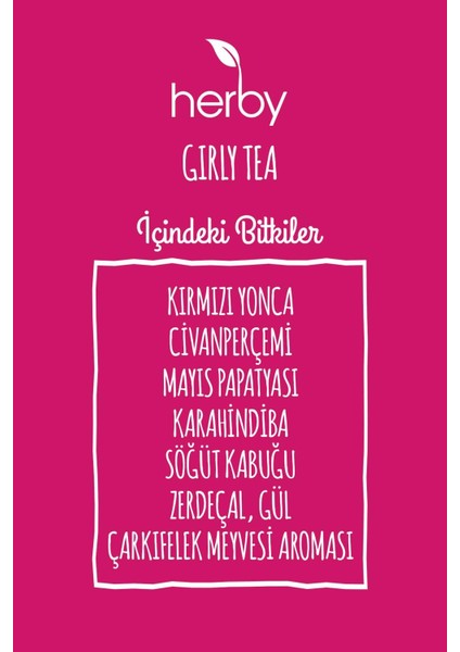 Girly Tea Regl Dönemine Özel Bitki Çayı