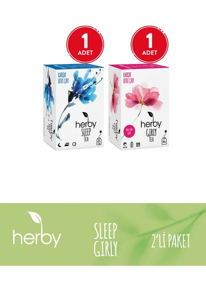 Bitki Çayı 2'li Özel Gün Rahatlama Paketi (Sleep Tea, Girly Tea)