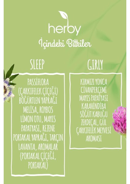 Bitki Çayı 2'li Özel Gün Rahatlama Paketi (Sleep Tea, Girly Tea)