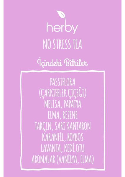 No Stress Tea Pasifloralı Bitki Çayı 2'li Paket