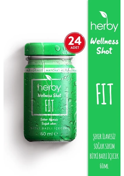 Fit Matcha Shot 24'lü Paket Formda Kal Bitki Bazlı İçecek 60 ml