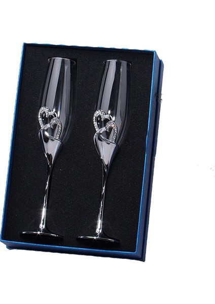 Düğün Kristal Şampanya Gözlükleri Metal Stand Flüt Gözlük (Yurt Dışından) fiyatları
