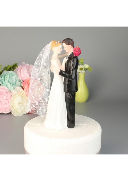 Çift Gelin W.light Cilt Reçine Düğün Heykelcik Dekoratif Kek Topper (Yurt Dışından) modelleri