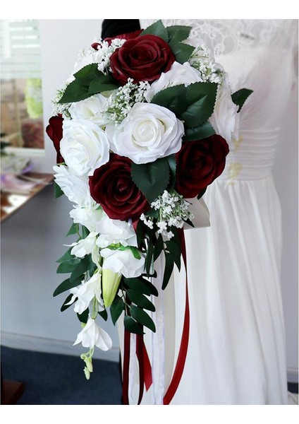 Düğün Romantik Ouquet Ride Buketler Nedime Buket Yapay B (Yurt Dışından) modelleri