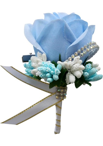 Renkli Gelin Damat Nedime Korsajları Broşa Kumaş Gül Çiçek Pimi (Yurt Dışından)