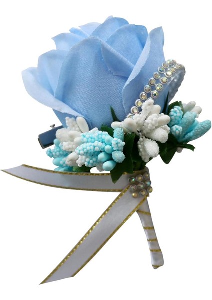 Renkli Gelin Damat Nedime Korsajları Broşa Kumaş Gül Çiçek Pimi (Yurt Dışından) fırsatları