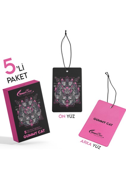 Gummy Cat 5’li Paket Asma Oto Kokusu