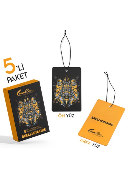 Beellionaire 5’li Paket Asma Oto Kokusu