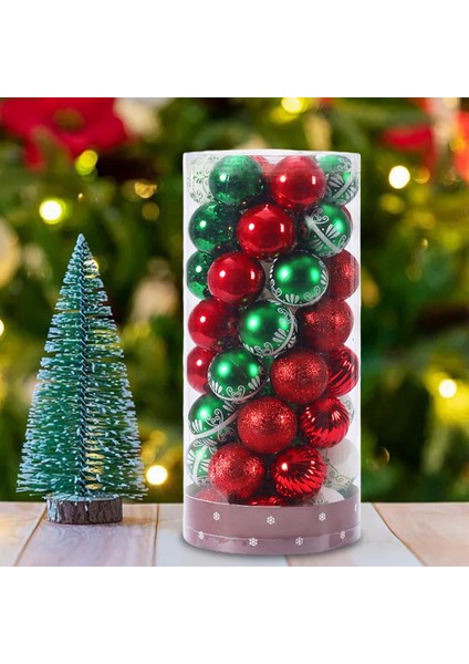 Noel Top Süsleri 50 Pcs Asılı Kolye Baubles Dekorasyon Için 6cm Kırmızı Yeşil Beyaz (Yurt Dışından) fiyatları