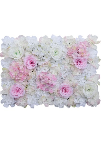 Ipek Gül Ortanca Sahte Çiçek Paneli Diy Partisi Centerpieces Dekor Pembe ve Beyaz (Yurt Dışından)