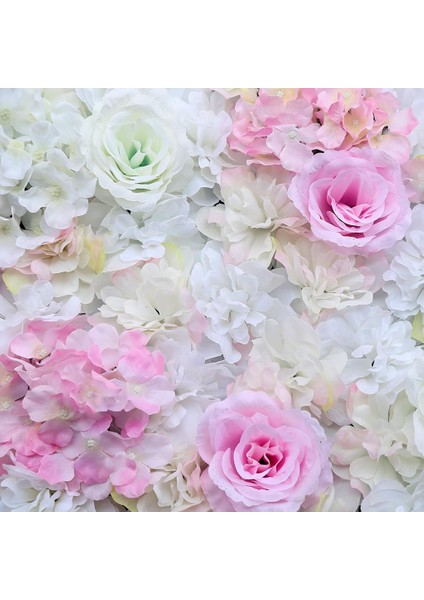Ipek Gül Ortanca Sahte Çiçek Paneli Diy Partisi Centerpieces Dekor Pembe ve Beyaz (Yurt Dışından) modelleri