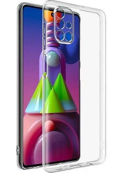 Samsung Galaxy M31s Lux Seri Kamera Korumalı Şeffaf Kılıf