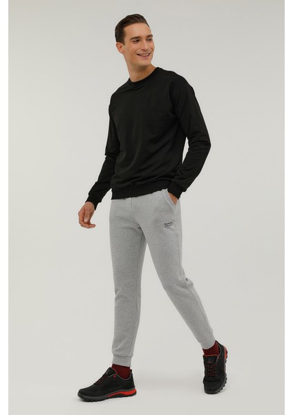 Men Sweat Pant Gri Erkek Eşofman 23227-08