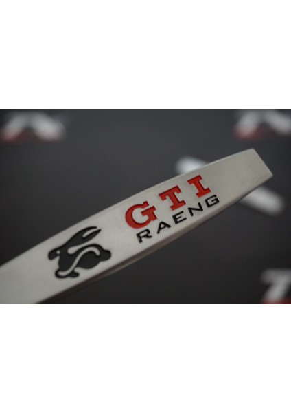 Vw Volkswagen Gti Running Rabbit Logo Yan Çamurluk 3m 3D Krom Metal Logo Amblem