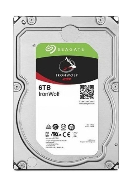 6tb Ironwolf 3.5" 5400 256MB ST6000VN001