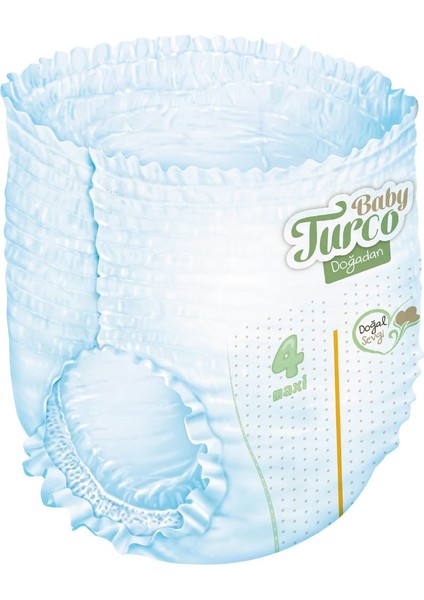 Baby Turco Külot Bebek Bezi Doğadan Beden:4 (8-18 kg) Maxi 120 Adet