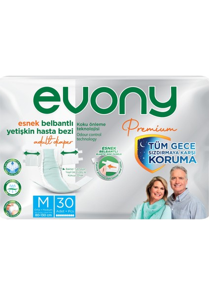 Premium Hasta Bezi Yetişkin Bel Bantlı Tekstil Yüzey M - Orta Boy 240 Adet fiyatları