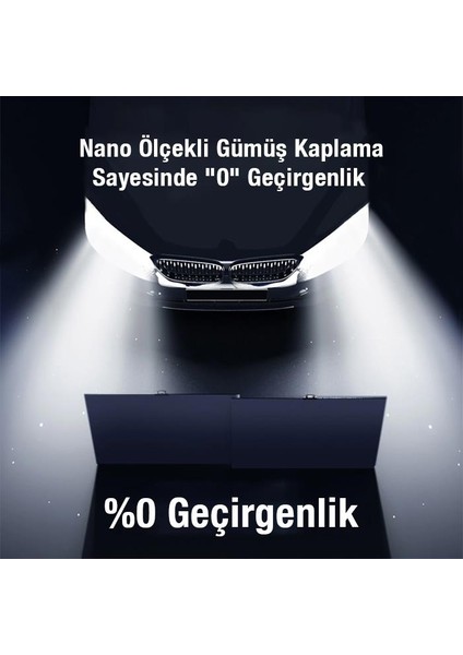 120X72CM Güneş ve Isı Geçirmez Nano Cam Perdesi, Oto, Ev,ofis Için Ölçü Ayarlı Güneşlik Perde