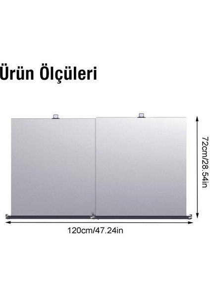 120X72CM Güneş ve Isı Geçirmez Nano Cam Perdesi, Oto, Ev,ofis Için Ölçü Ayarlı Güneşlik Perde