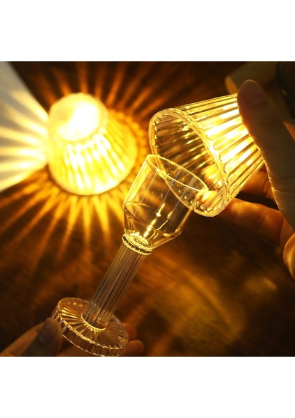 2in1 LED Işıklı Mini Abajur + Işıklı Bardak Gün Işığı LED Masa Lambası Yılbaşı Hediyeleri Yılbaşı Dekorları
