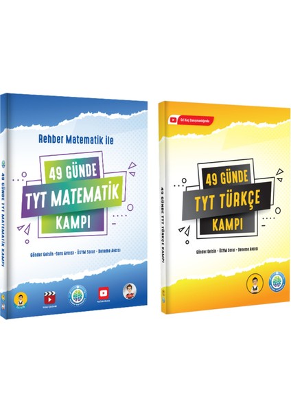 Tonguç Akademi 49 Günde TYT Rehber Matematik Kampı ve 49 Günde TYT Türkçe Kampı 2 Li Set