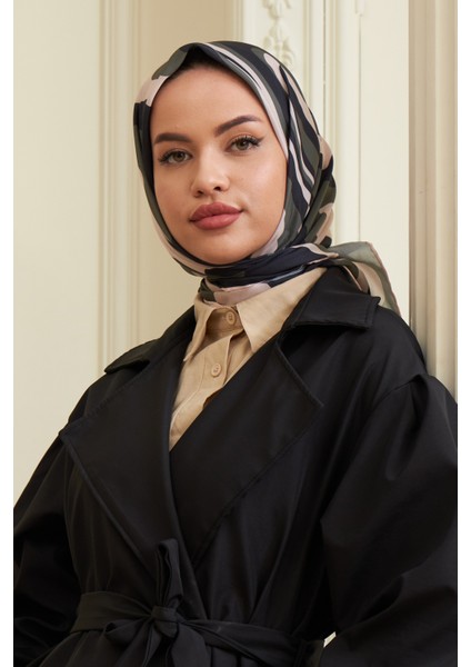 Twist Siyah Vizon Pamuk Viskon Eşarp modelleri