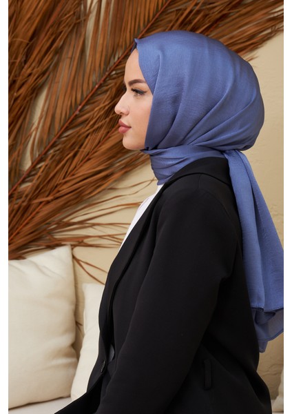 Janjan Çift Taraflı Şal Indigo Mavi modelleri