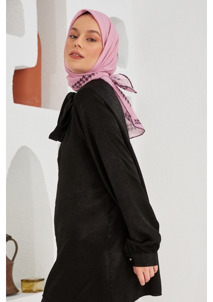 Kaz Ayağı Pastel Pembe Pamuk Viskon Eşarp fiyatları