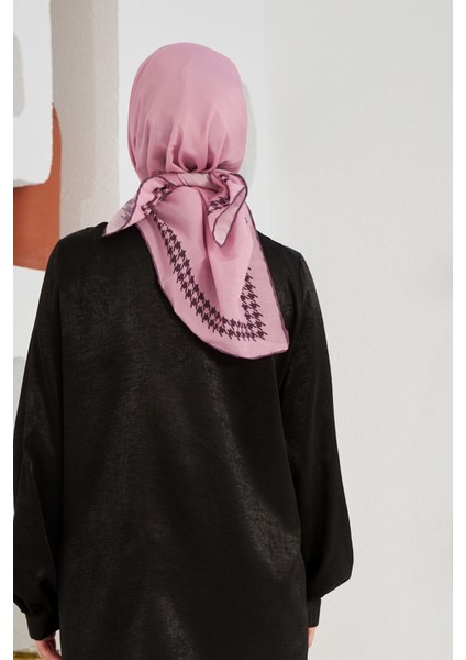 Kaz Ayağı Pastel Pembe Pamuk Viskon Eşarp fırsatları