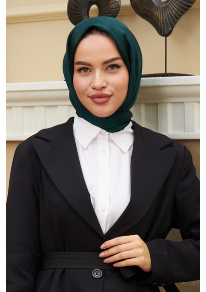 Janjan Çift Taraflı Şal Koyu Zümrüt