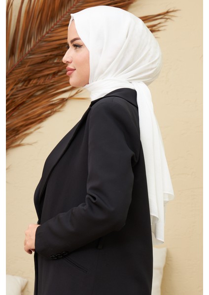 Janjan Çift Taraflı Şal Beyaz modelleri