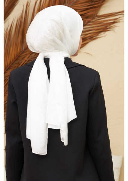 Janjan Çift Taraflı Şal Beyaz indirimleri
