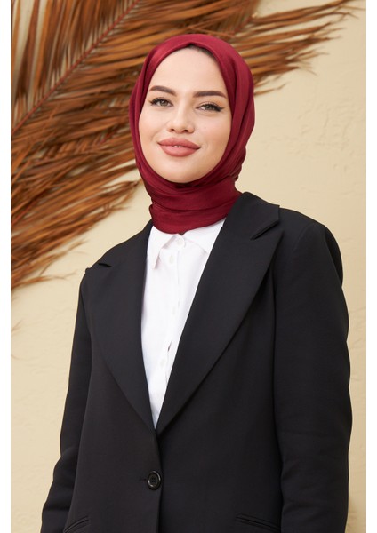 Janjan Çift Taraflı Şal Bordo