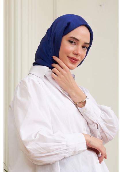 Janjan Çift Taraflı Şal Sax Mavi