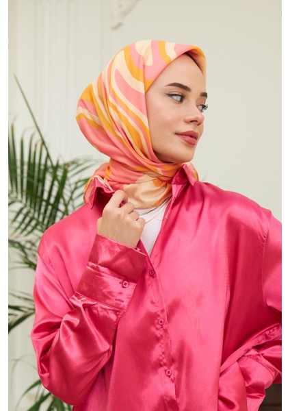 Twist Soft Pudra Pamuk Viskon Eşarp