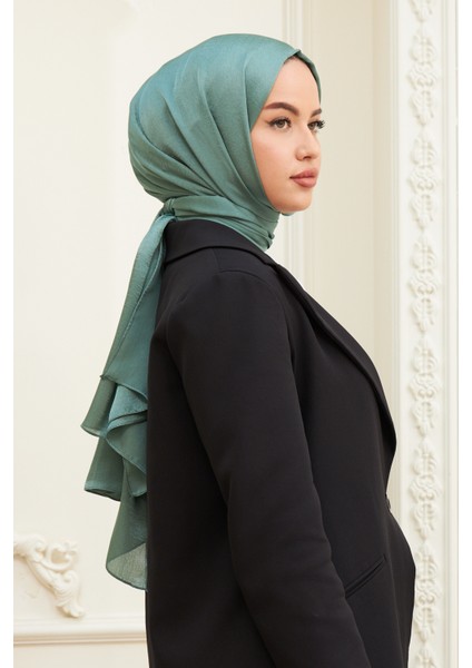 Janjan Çift Taraflı Şal Zümrüt Yeşil fırsatları