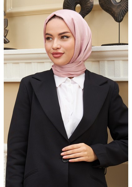 Janjan Çift Taraflı Şal Pudra Pembe modelleri