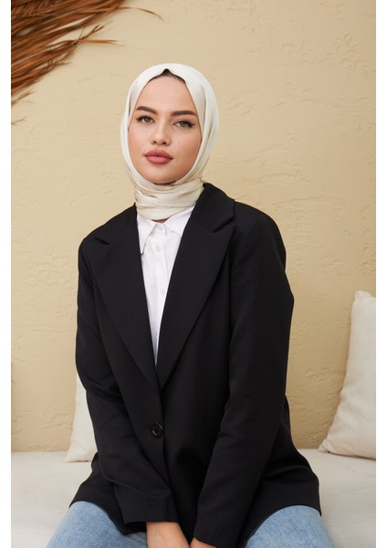 Janjan Çift Taraflı Şal Inci Beyaz