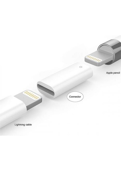 Apple Pen Pencil Kalem Için Lightning Şarj Dönüştürücü Adaptörü, Apple Kalem Şarj Dönüştürücü