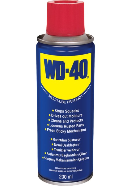 Henkel Wd-40 Çok Amaçlı Pas Sökücü Yağlayıcı Kayganlaştırıcı Sprey 200 ml 2'li Paket