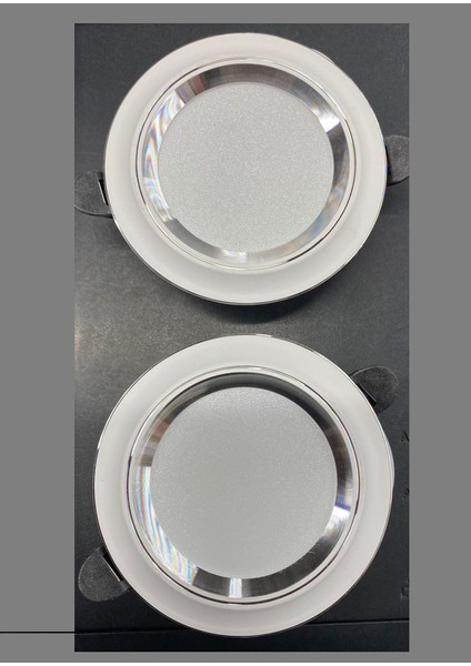 6 W Sıva Altı Cob Led Beyaz-Gold Kasa Spot Gömme Tavan Armatürü 6400K Beyaz Işık CT-5257 (2 Adet)
