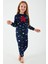 2271 Shine Lacivert Kız Çocuk Uzun Kol Pijama Takım 3