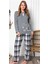 Pijama Takımı Kışlık Pamuklu Gri 1