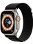 Apple Watch Uyumlu 42MM 44MM 45 mm 49M Kordon 1/2/3/4/5/6/se/7/8/ Watch Ultra Uyumlu Alpine Loop Kordon Siyah 2