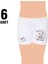 Tutku 0181 Elestan Baskılı Kız Çocuk Boxer Şort 6'lı 1