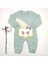 Gökkuşağı Baskılı Yeşil %100 Cotton Bebek Tulumu 1